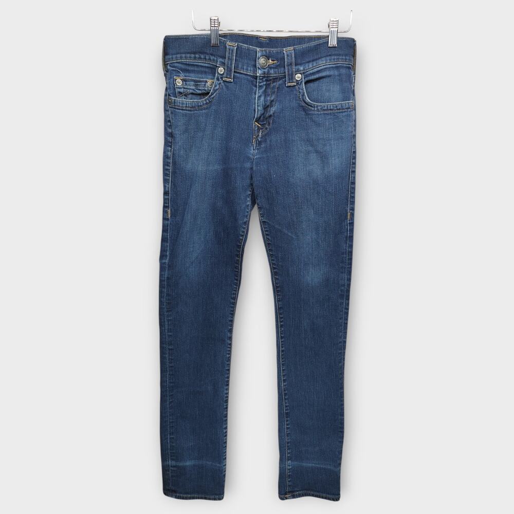 Mens True Religion Geno Relaxed Slim Blue Jeans Size 29